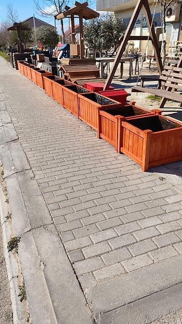 Taxta dekorativ güldan/qutu tipli dibçəklər - Material: keyfiyyətli