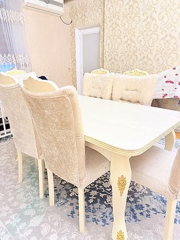 ikinci əl masa: Açılan stol və 6 stul satılır — 6