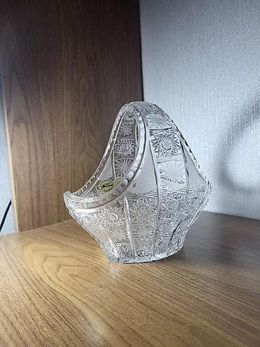 Kristal dekorativ səbət/vaza - Material: yüksək keyfiyyətli kəsimli