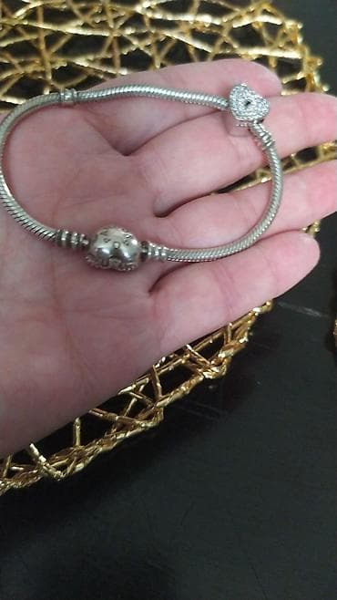 ilan sep: Gümüş tonlu charm bilərzik - Material: metal alaşımı, parlaq gümüş — 1