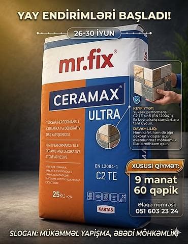 Məhsullar: - Mr.Fix CERAMAX ULTRA (C2 TE, EN 12004-1) – yüksək — 1