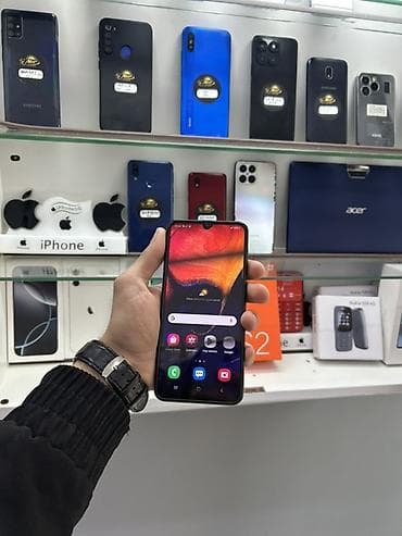 samsung notebooklar: Samsung Galaxy A50, rəng - Mavi, İki sim kartlı — 3