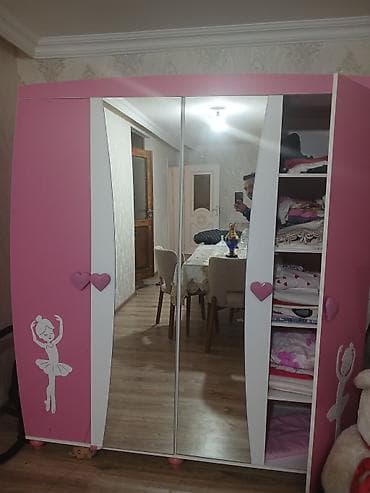 eyvan dolabı: Qız üçün, Yeni, 4 qapılı, Açılan, Düz dolab — 3