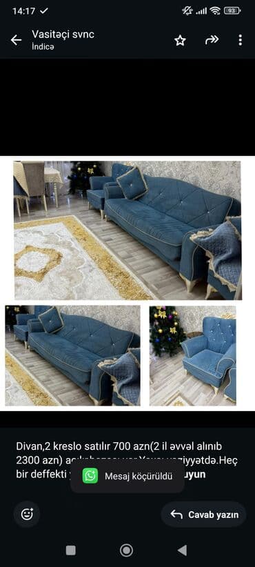 Ev üçün digər mallar: Divan, 2 kreslo — 1