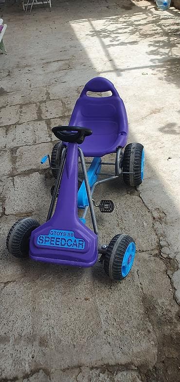 uşaq maşın: Uşaq pedallı qokart – GTOYS 88 SPEEDCAR - Rəng: bənövşəyi/göy — 2