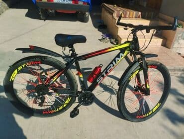 чемодан с инструментами для автомобиля: STRIM dağ velosipedi - Rəng: qara üzərində sarı-qırmızı gradient — 1