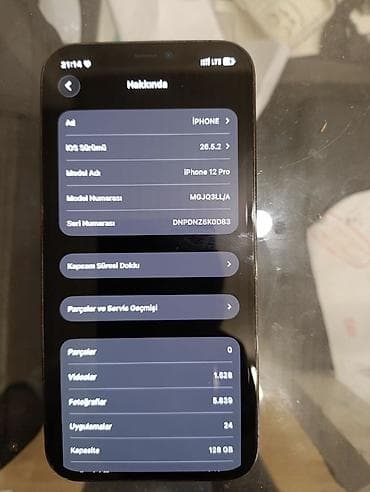işlənmiş telefonlar iphone: IPhone 12 Pro, 128 GB, Mavi, Face ID — 5
