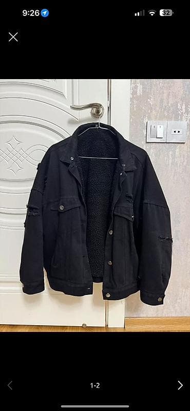 Qara rəngli oversize cins gödəkçə 75 manata alınıb,metroya çatdırılma