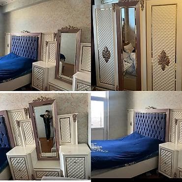 star mebel: Двуспальная кровать, Шкаф, Трюмо, Тумба, Б/у — 2