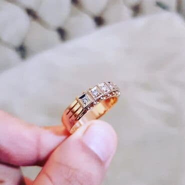 kişi üzükleri qızıl: Nişan, Üzük, Çəhrayı qızıl, 583 Əyar, Brilyant, 0-0.25 Karat — 3