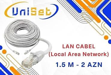 cib modemi: LAN kabel 2 metr Şəhər: Bakı Malın tipi: Kabellər və adapterlar — 1