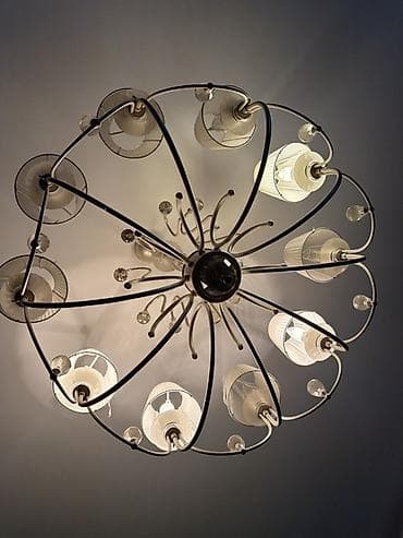 Çılçıraq, 10 və daha çox lampa, Metal