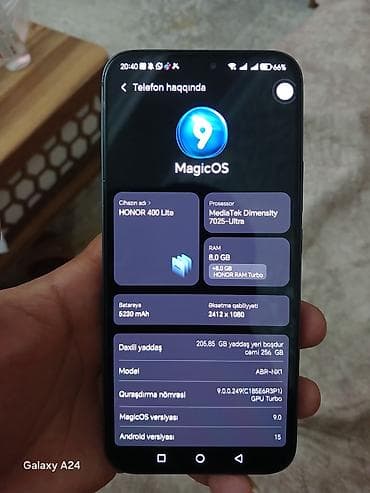oppo reno 14f: Təcili Satılır Honor 400 Lite 5G 8ram 256 yaddaş 4 Ayın Telefonudur — 2