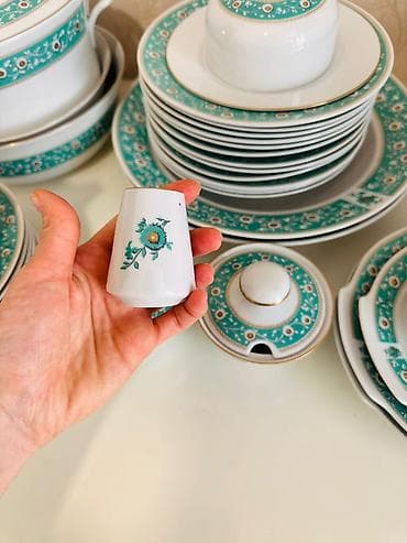 versace servis: Nahar dəsti, rəng - Ağ, Farfor, 12 nəfərlik, Almaniya — 5