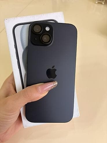 IPhone 15, 128 GB, Qara, Zəmanət, Simsiz şarj, Sənədlərlə