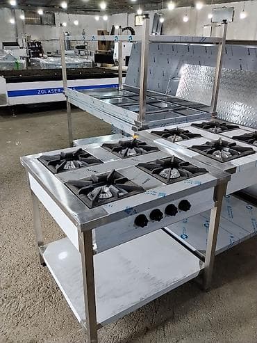 qaz sobasi satisi: Peşəkar mətbəx üçün paslanmayan poladdan avadanlıqlar - 4 ocaqlı — 1