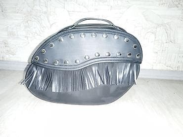 baqaj çanta: Qara rəngdə moto çanta/sumka - Material: süni dəri (suya və toza — 3