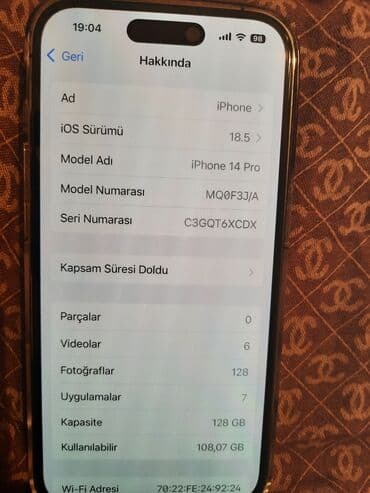 14 pro kontakt home: IPhone 14 Pro, Deep Purple, Simsiz şarj — 5