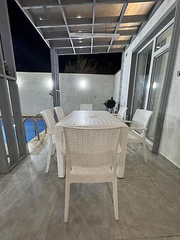 mini evler: Hovuzlu həyətli kirayə villa ❤️ - Həyət: Hündür hasarlı, gecə — 2