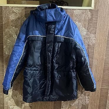 partalar: Kişi üçün qışlıq/yağışa davamlı üst geyimi - Rəng: tünd göy və mavi — 2