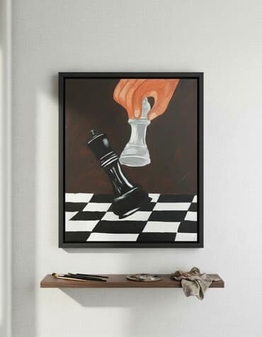 Rəsm əsəri – “Şahmat anı” - Texnika: akril boya - Mövzu: şahmat