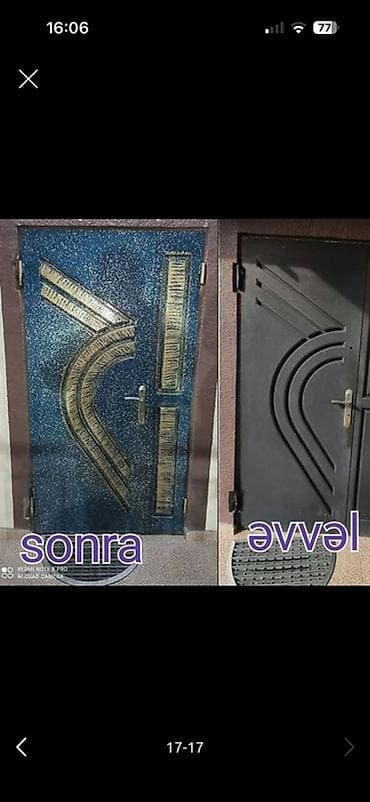 ikinci əl seyf qapilar: Xidmət: Dəmir qapıların rənglənməsi və dekorativ bəzədilməsi - Giriş — 1