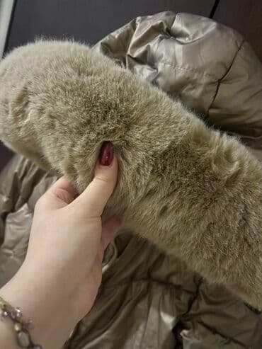 toy donlari modelleri: Qadın qış şişme kürk kapüşonlu gödəkçə - Rəng: şampan/qızılı metalik — 5