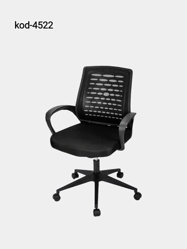 кресло для компьютера: Qara rəngli Deli ofis kreslosu, erqonomik dizaynı ilə uzun müddət — 2