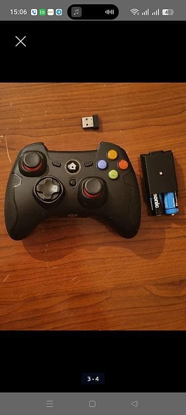 xbox 360 pult: Simsiz oyun joystick-i + USB nano qəbuledici - 2.4 GHz simsiz — 3