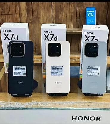 Honor X7d, 128 GB, rəng - Qara, İki sim kartlı, Barmaq izi, Sənədlərlə