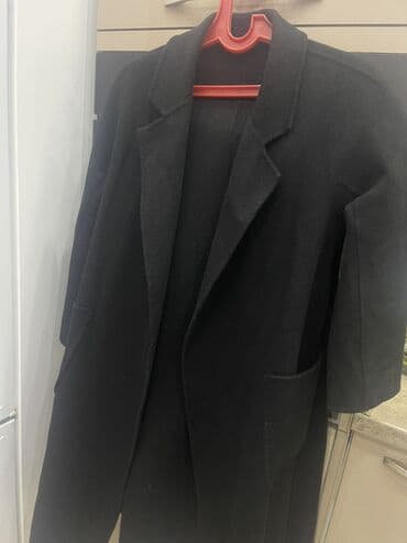 Lincoln: Qara rəngli qadın palto - Klassik düz kəsim, dizə qədər uzunluq - — 2