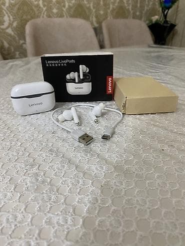 Kompüter və noutbuk aksesuarları: Lenovo LivePods simsiz qulaqlıq Xüsusiyyətlər: - TWS dizaynı: hər — 1