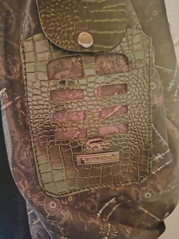 kurtkalar 2021: Kişi üçün dəri gödəkçə - Rəng: tünd qara/boz tonlarda - Dizayn: ön — 4