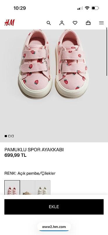 Uşaq geyimi və ayaqqabıları: Rəng - Çəhrayı Krossovkalar, Ölçü: 18, Qız üçün — 1