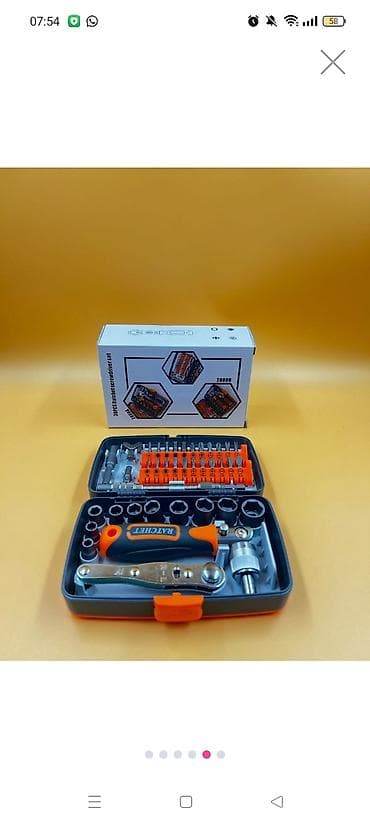 38 hissəli ratchetli tornavida və ucluq dəsti Tərkib: - Kompakt — 2