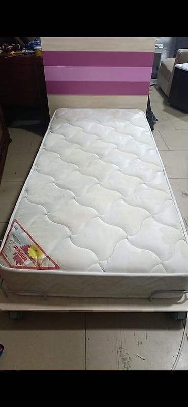 Təknəfərlik çarpayı, Bazalı, Matras ilə, Siyirməsiz — 1