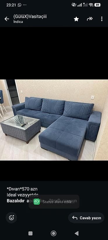 Künc divan, Açılan, Bazalı, Çatdırılma yoxdur