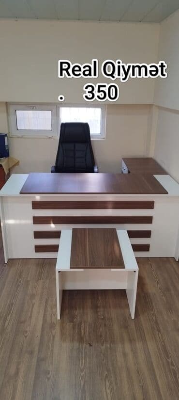 столы для совещаний: Yeni, Müdir üçün, Dördbucaq masa — 1