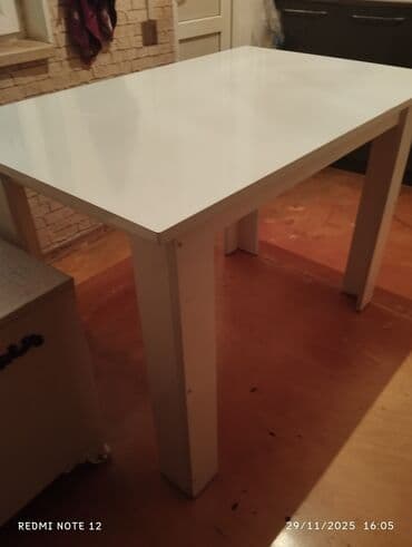 Mətbəx masası, İşlənmiş, Açılmayan, MDF, Dördbucaq masa
