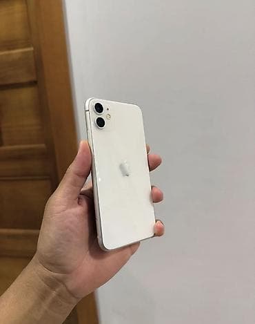 IPhone 11, 128 GB, Ağ, Zəmanət, Simsiz şarj, Face ID