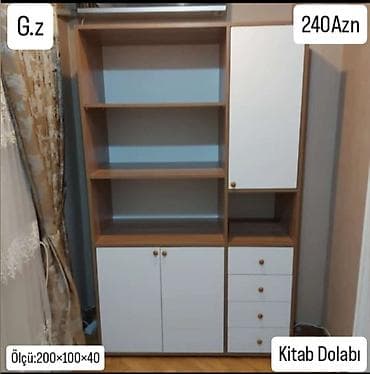 dolab yigilmasi: *Kitab Dolabı 240Azn* *İstehsal Rusiya Laminat 18/lik qalınlıqda* — 1