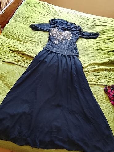Tünd göy rəngdə şıq ziyafət/gecə geyimi. - Üst hissə parıltılı lalafo.az -da Tünd göy rəngdə şıq ziyafət/gecə geyimi. - Üst hissə parıltılı