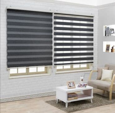 pardalar: Zebra jalüz pərdələr - İkiqat parça sistemi: şəffaf və qeyri-şəffaf — 3