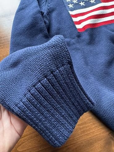 Верхняя одежда: Мужской свитер, Ralph Lauren, M, цвет - Синий — 2