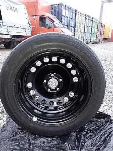 Satılır: 1 ədəd təkər+disk komplekti - Ölçü: 195/60 R16 (şin üzərində — 1