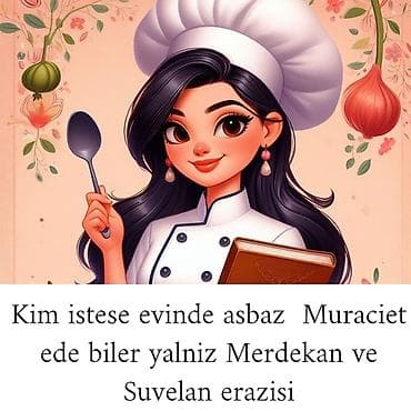 Ev üçün aşpaz xidməti - Xidmət növü: Evdə bişirmə və menyu at lalafo.az Ev üçün aşpaz xidməti - Xidmət növü: Evdə bişirmə və menyu