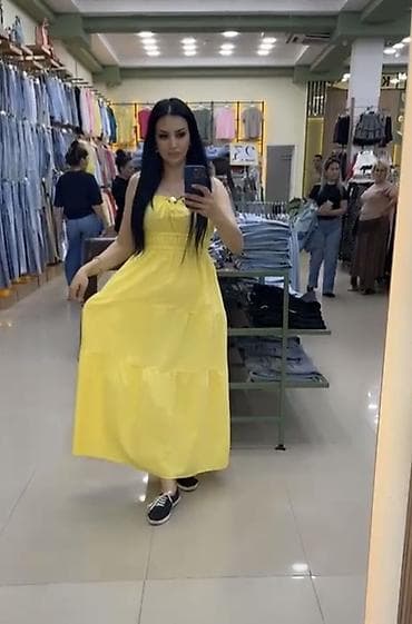 Yay mövsümü üçün yüngül maxi don - Model: uzun, A-kəsim maxi siluet - — 2