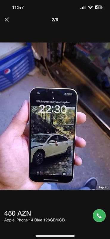 iphone 14 irşad: IPhone 14, 128 GB, Mavi, Face ID — 2