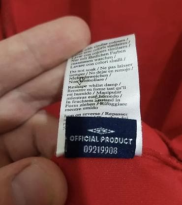 kişi duxusu: Futbolka, Umbro, M, rəng - Qırmızı — 7