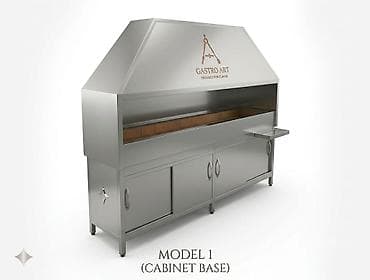 masa kafe: Sənaye tipli manqal/şişxana – paslanmayan poladdan Gastro Art şirkəti — 1